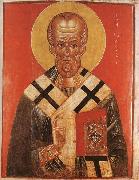 unknow artist Icon of St Nicholas Spain oil painting reproduction
